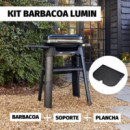 Kit Barbacoa Eléctrica Lumin Weber® (barbacoa + Soporte + Plancha)  WEBER