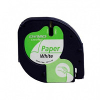 Cinta para Rotuladora 12MMX4M Blanco DYMO