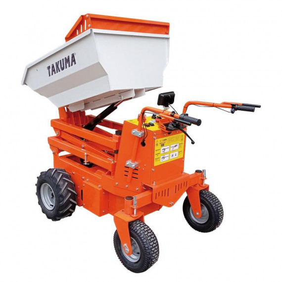Carretilla Eléctrica con Dumper Elevación+vuelco TAKUMA 500 Kgs 1.000W