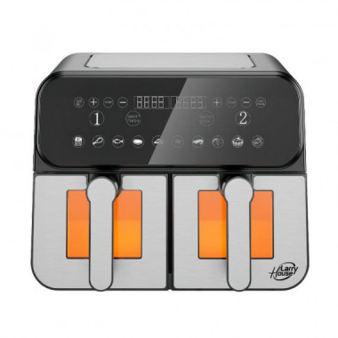 Freidora Digital Aire Caliente Doble LARRYHOUSE 4.5+4.5 Litros 2.400W