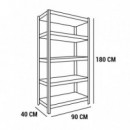 Estanteria Negra 5 Baldas 175 Kgs AIRMEC 90X40X180 Cm