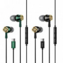 Auricular con Cable de Metal Tipo C Verde USAMS
