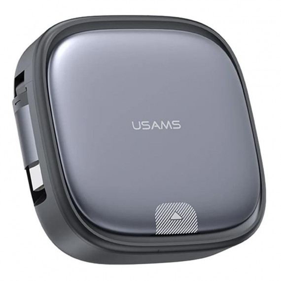 Cable de Carga Rapida 60W con Caje de Almacenamiento Gris USAMS