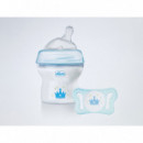 CHICCO Kit Natural Feeling con Biberón y Chupete de Silicona