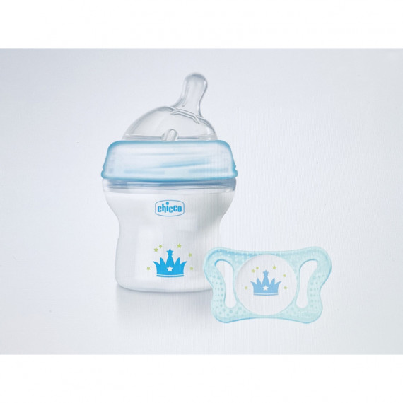 CHICCO Kit Natural Feeling con Biberón y Chupete de Silicona