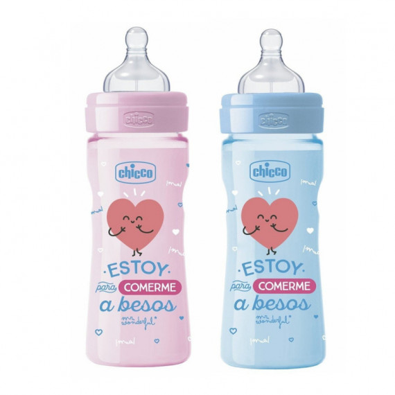 CHICCO Biberón Edición Especial Mr Wonderful Silicona 2M+ 250ML