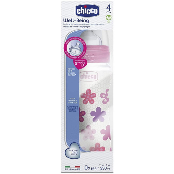 CHICCO Biberón Well-being 4M+ 330ML