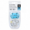 SUAVINEX 2 Chupete Silicona Fisiolog Verde 6-18M