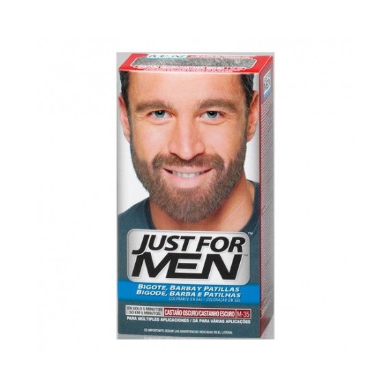 JUST FOR MEN Colorante en Gel para Bigote y Barba Tono Castaño Oscuro
