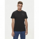 Tjm Slim Linear Chest Tee Ext Black  TOMMY JEANS