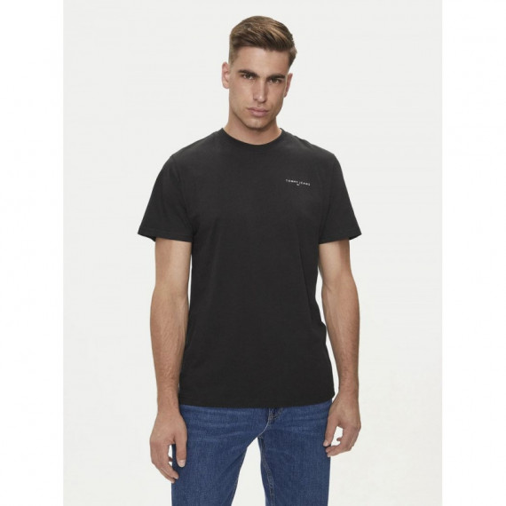 Tjm Slim Linear Chest Tee Ext Black  TOMMY JEANS