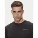 Tjm Slim Linear Chest Tee Ext Black  TOMMY JEANS