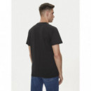 Tjm Slim Linear Chest Tee Ext Black  TOMMY JEANS