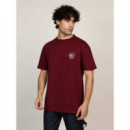 Tjm Reg Rwb Crest Flag Tee Ext Deep Roug  TOMMY JEANS