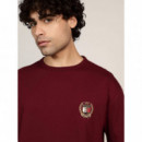 Tjm Reg Rwb Crest Flag Tee Ext Deep Roug  TOMMY JEANS