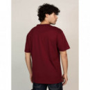 Tjm Reg Rwb Crest Flag Tee Ext Deep Roug  TOMMY JEANS