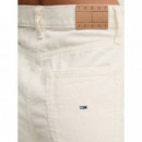Tjw Claire Fine Cord Pant Ancient White  TOMMY JEANS