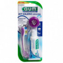 GUM Travel Kit Incluye Cepillo Dental de Viaje + Dentífrico + Hilo Dental + Soft Picks