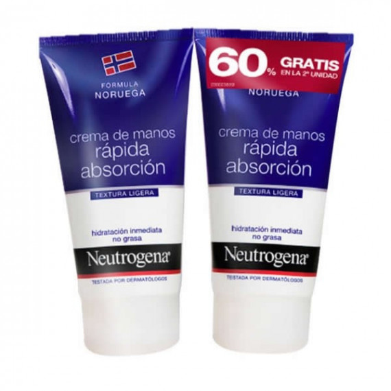 Neutrógena Neutrógena Rápida Absorción Crema de Manos Duplo 2 X 75ML  NEUTROGENA