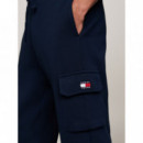 Tjm Reg Xs Badge Cargo Sweatpant Dark Ni  TOMMY JEANS