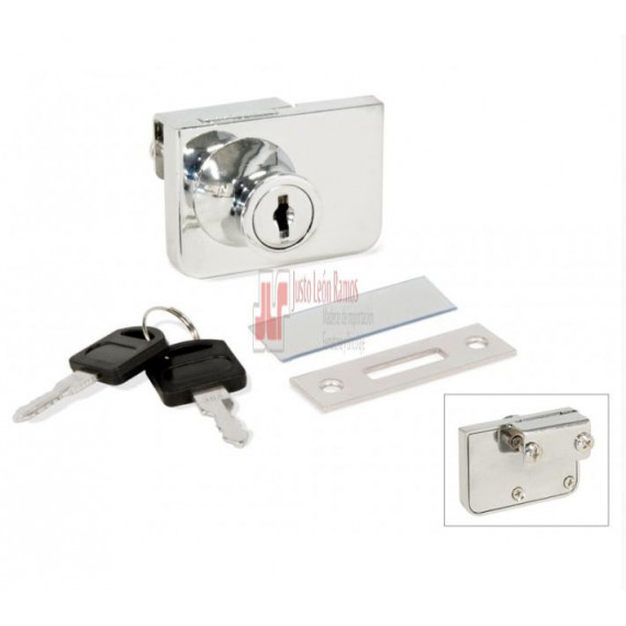 Cerradura De Bombillo Para 2 Puertas De Cristal