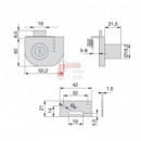 Cerradura De Bombillo Para 2 Puertas De Cristal