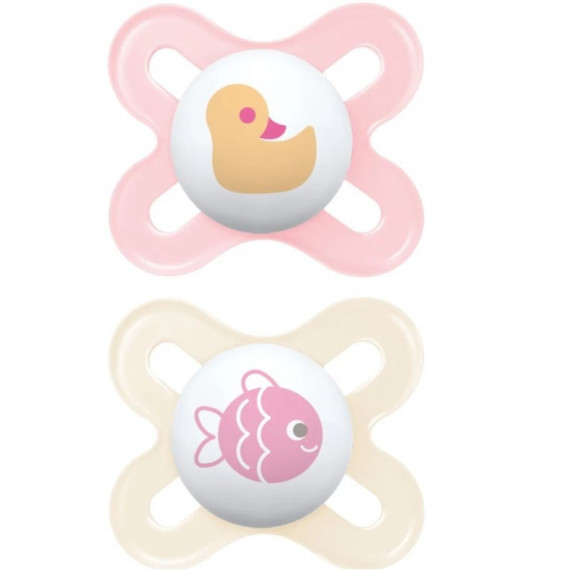 Mam Chupete Silicona Start 0-2 M Rosa 2 Unid  JOHNSON & JOHNSON