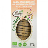 LA CAMPESINA CELIBIO GALLETAS INTEGRALES AVENA, MIEL Y MANZANA S/G 115GR