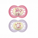 Mam Chupete Silicona Original Pure Night +16 Meses 2 Unidades Color Rosa  JOHNSON & JOHNSON