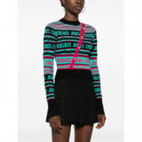 Jersey Jersey VERSACE Jeans Couture Stripes Logo Knitwear