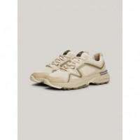 M Runner Tech Knit Beige  TOMMY HILFIGER