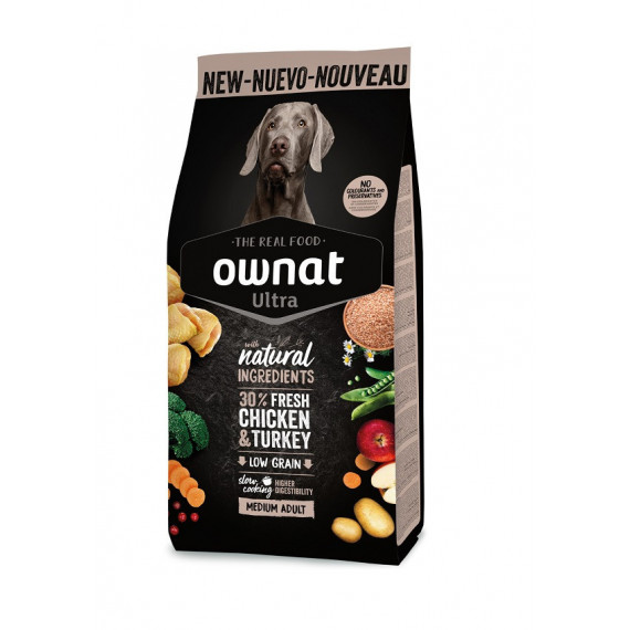 OWNAT ULTRA MEDIUM ADULT POLLO Y PAVO 12 KG