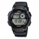 CASIO AE-1000W-1A Reloj Digital para Hombre – Correa Negra de Resina, Hora Mundial, Wr 100M, Batería 10 Años