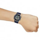 CASIO AE-1000W-2AV Reloj Digital para Hombre – Correa Azul Marino, Hora Mundial, Wr 100M, Batería 10 Años