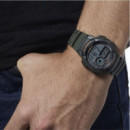 CASIO AE-1000W-3AV Reloj Digital para Hombre – Correa Verde Militar, Hora Mundial, Wr 100M, Batería 10 Años