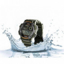 CASIO AE-1000W-3AV Reloj Digital para Hombre – Correa Verde Militar, Hora Mundial, Wr 100M, Batería 10 Años