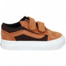 DEP.2 Velcros ante Marron+cuero  VANS