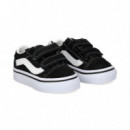 Banda Blanca 2 Velcros Ante+textil Negro  VANS