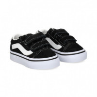 Banda Blanca 2 Velcros Ante+textil Negro  VANS