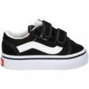 Banda Blanca 2 Velcros Ante+textil Negro  VANS