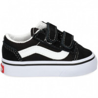 Banda Blanca 2 Velcros Ante+textil Negro  VANS