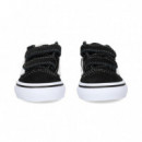 Banda Blanca 2 Velcros Ante+textil Negro  VANS