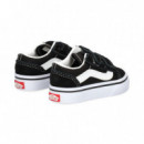 Banda Blanca 2 Velcros Ante+textil Negro  VANS