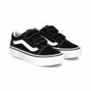 Banda Blanca 2 Velcros Textil+ante Negro  VANS