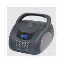 NEVIR Reproductor Radio, CD,MP3 Portatil NVR-483 Bt,usb Negro/plata