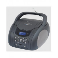 NEVIR Reproductor Radio, CD,MP3 Portatil NVR-483 Bt,usb Negro/plata