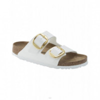 Calzado BIRKENSTOCK Big Buckle Birko-flor Esmaltado Patent White - Guanxe Atlantic Marketplace