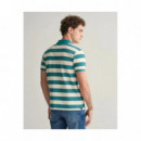Polos Heavy Washed Striped Polo  GANT