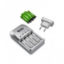 TM ELECTRON Cargador de Bateria Aa/aaa con Pilas TMBCR010