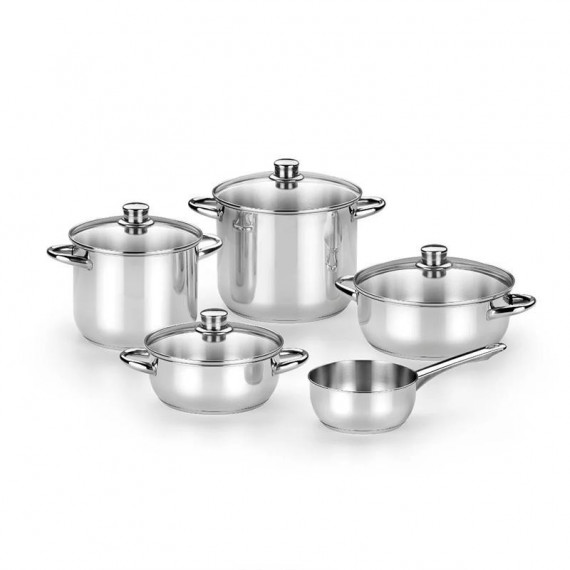 Bateria de Cocina 5 Piezas Optima 2 Acero Inoxidable MONIX
